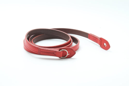 Italian leather strap red