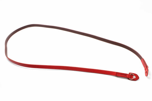 Italian leather strap red