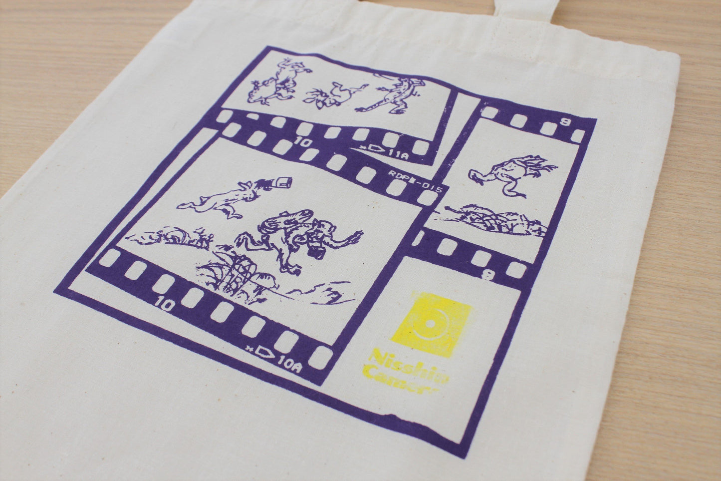 Mini Tote Bag A4 Size Choju Giga FILM Purple