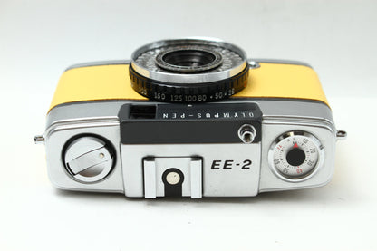 PEN EE-2 D.Zuiko 28/3.5 革張り替え イエロー