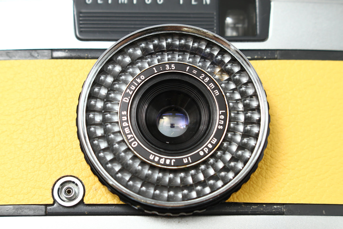 PEN EE-2 D.Zuiko 28/3.5 革張り替え イエロー