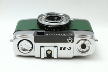 PEN EE-2 D.Zuiko 28/3.5 革張り替え グリーン