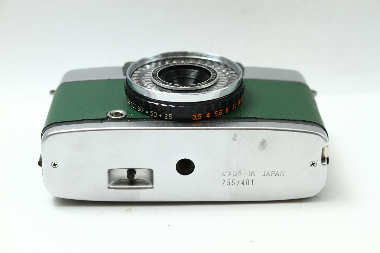 PEN EE-2 D.Zuiko 28/3.5 革張り替え グリーン