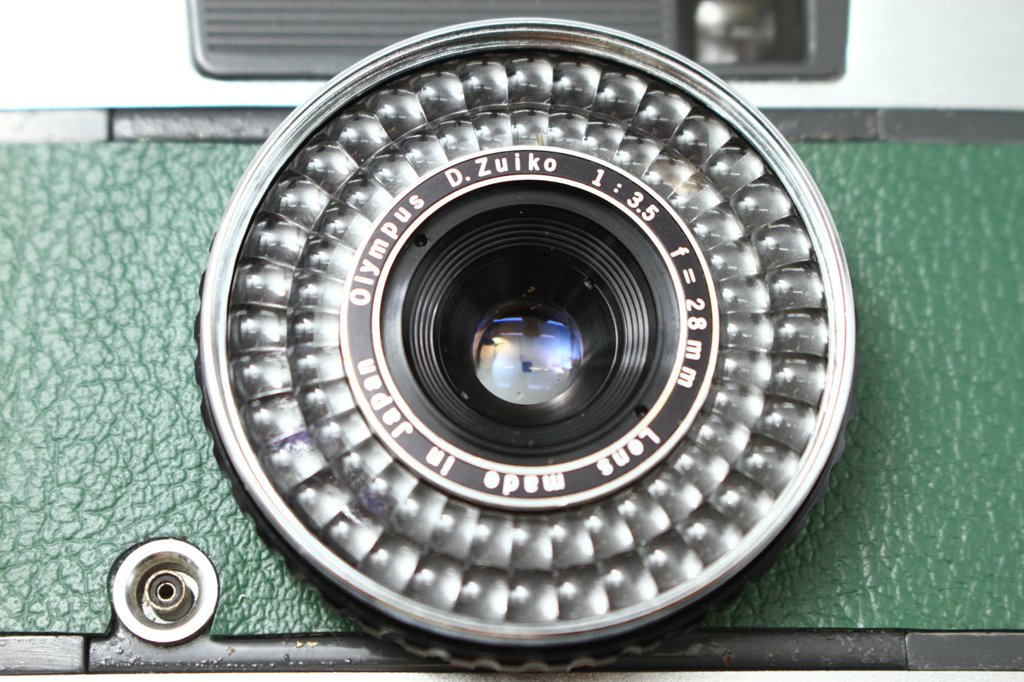 PEN EE-2 D.Zuiko 28/3.5 革張り替え グリーン