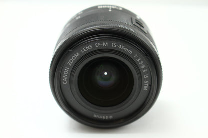 EOS Kiss M ブラック + 15-45 IS STM + 22 STM Wレンズキット