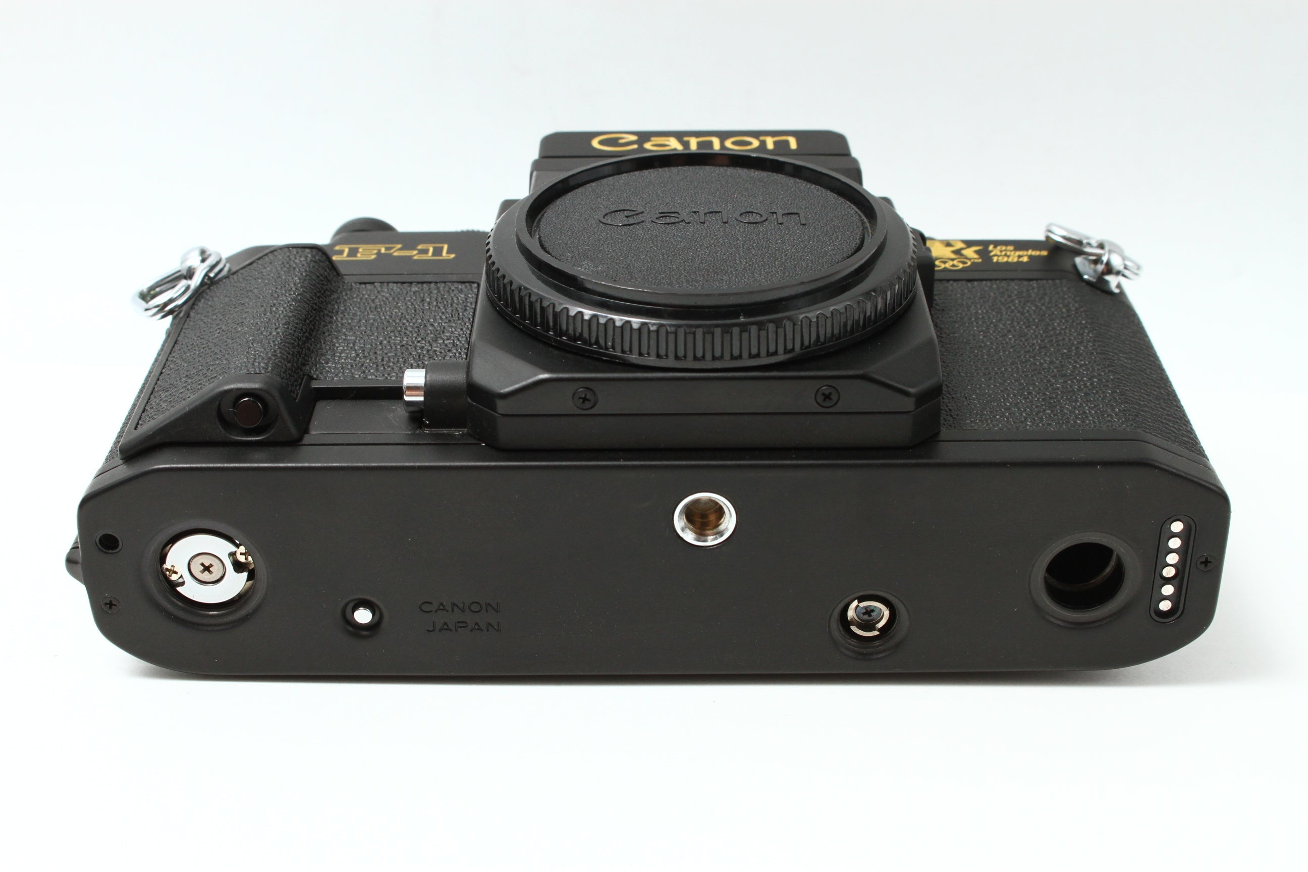 Canon NEW F-1 Los Angeles Olympic + AE MOTOR DRIVE FN フィルムカメラ 一眼レフ –  にっしんカメラ Nisshin Camera